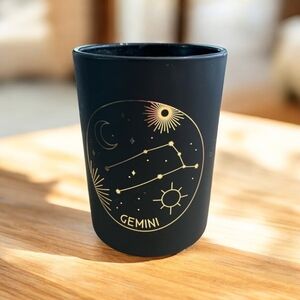 New Zodiac Candle Eucalyptus Gemini Astrology June Birthday Black Gold